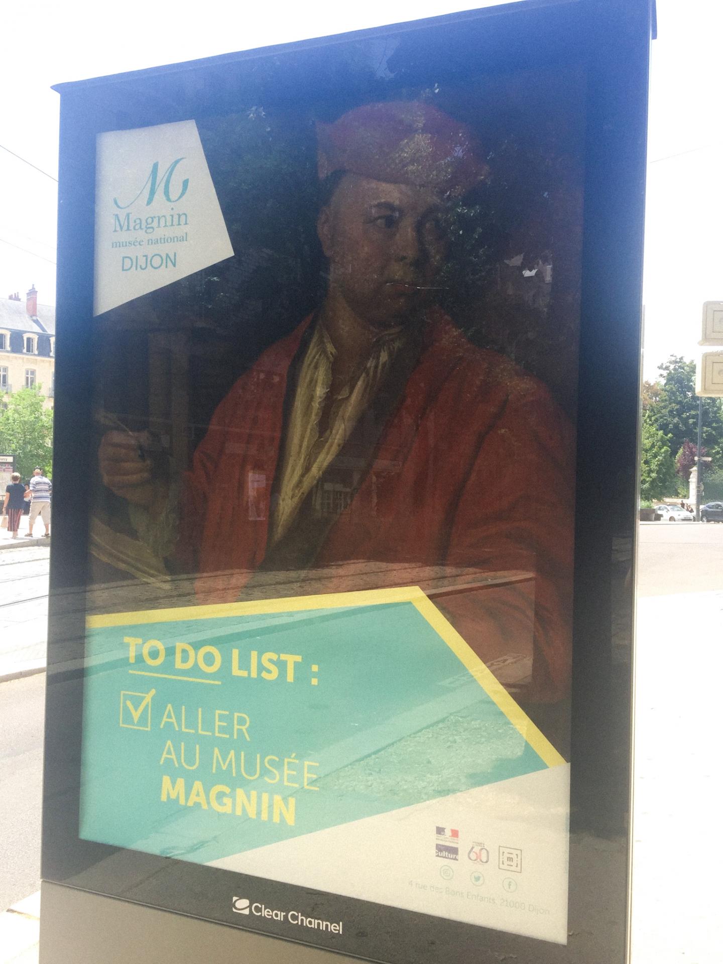 Campagne d'affichage du musée Magnin troisième affiche dans la rue